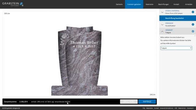 Grabstein-Designer.de im Detail - 3 von 3 - Auswahl des Friedhofs смотреть онлайн