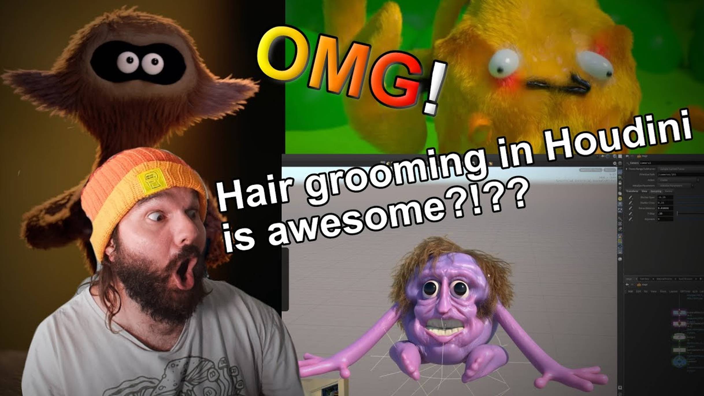 Grooming HAIR in Houdini смотреть онлайн