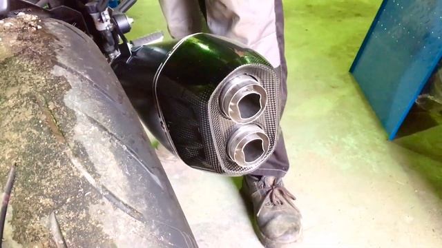 Kawasaki H2 SX Acrapovic db killers removed смотреть онлайн