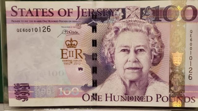 Jersey 100 Pound Commemorative Banknote
