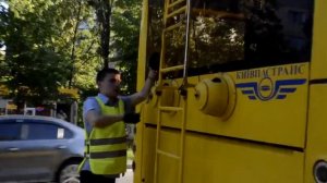Действие штангоуловителей на троллейбусе Богдан Т701
