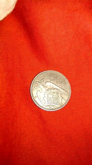 old coin value 5 PTAS pesetas Espana 1957 FRANCISCO FRANCO CAUDILLO DE DE ESPANA POR LA G.DE DIOS смотреть онлайн