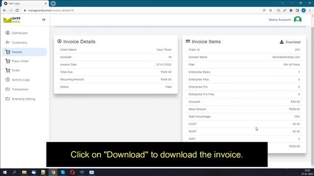 ENTP Mail | How to check and download invoices смотреть онлайн
