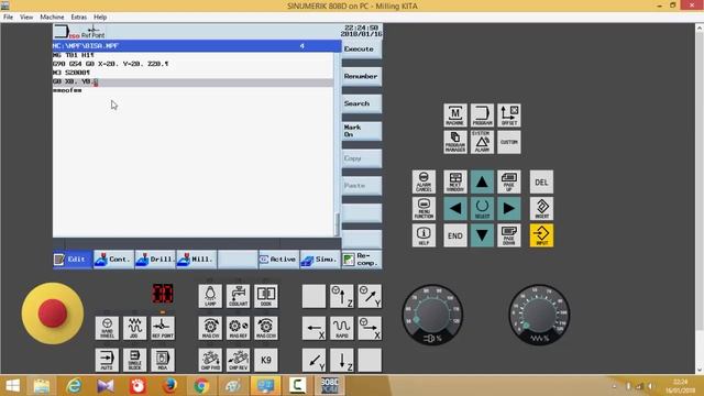 SIMULATOR MILLING CNC SIEMENS 808D (CNC Indonesia Amcotrain) Part. 1 смотреть онлайн