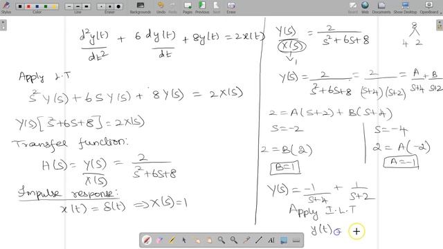 Find the transfer function, impulse response, and step response for a given differential equation смотреть онлайн