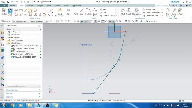 Unigraphics NX- Basic of surface modeling || Through curve mesh || Difference in swept through curv смотреть онлайн
