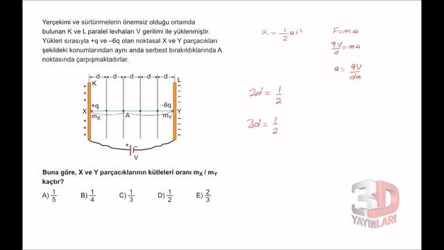 3D AYT Fizik Soru Bankası 5.Bölüm Test-7 (Paralel Levhalar-3) [2021] смотреть онлайн