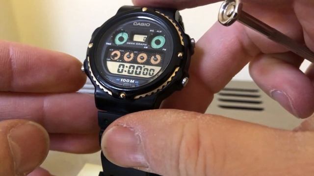 1987 Casio HGW-10 Hexa Graph LCD Watch смотреть онлайн