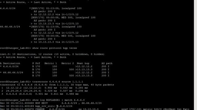 Juniper Networking Border Gateway Protocol BGP Lab 6 (MED Attribute) смотреть онлайн