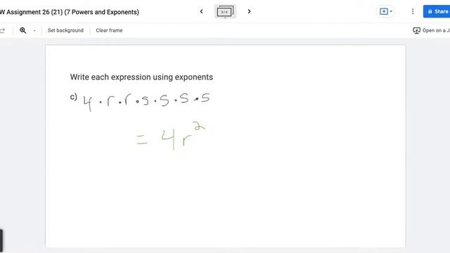 HW Assignment 26 (21) (7 Powers and Exponents) - Google Jamboard смотреть онлайн