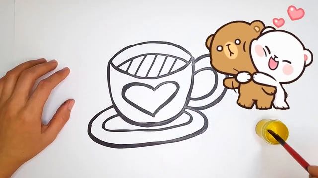 Bolalar Uchun Chashka choyi rasm chizish Drawing Cup Tea with kids song Рисование Чашка для дете смотреть онлайн
