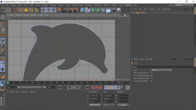 Cinema 4D Spline Tutorial: How to Use Pen Tool in Cinema 4D ( Beginner Tutorial 03) смотреть онлайн
