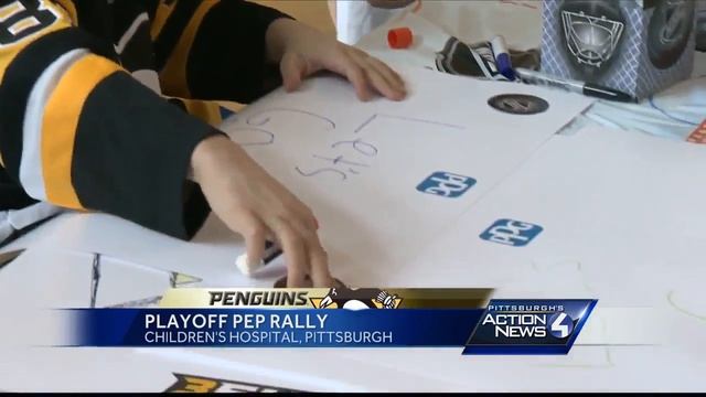 Pittsburgh Penguins star brings playoff pep rally to Children's Hospital patients смотреть онлайн