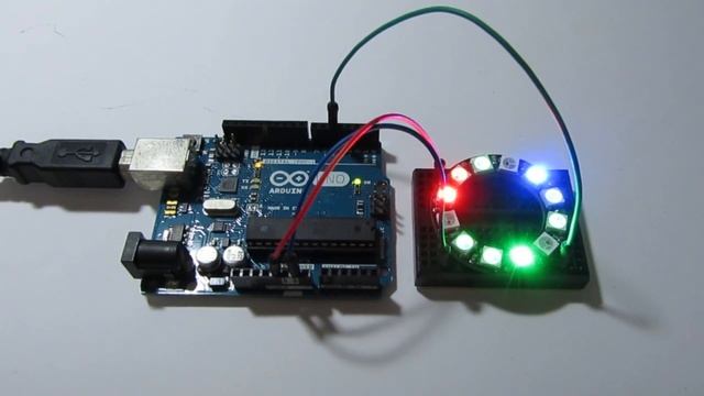 Arduino UNO & Adafruit NeoPixel Ring 12