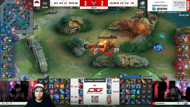 MATCH PERDANA MANTAN ROSTER EVOS HOLY DI MPL ID S13 !! EVOS GLORY VS DEWA UNITED GAME 1 смотреть онлайн