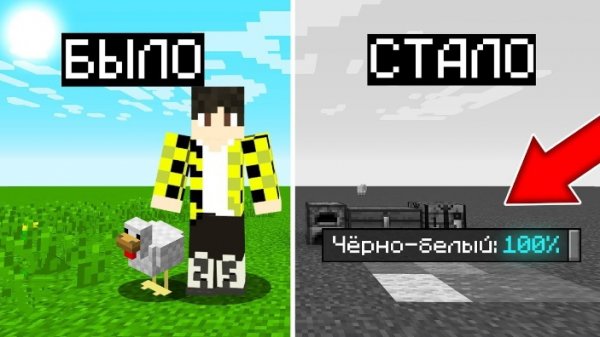 Жители затролили меня чёрно-белым Майнкрафтом | Mikha Senser Minecraft