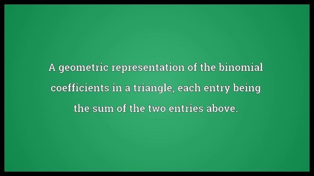 Pascal's triangle Meaning смотреть онлайн