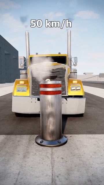 Truck vs Bollard 110km/h смотреть онлайн