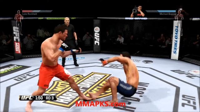 UFC Fight Night 55 Luke Rockhold vs Michael Bisping Fight Simulation Part 1 смотреть онлайн