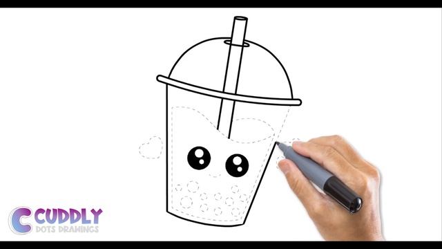How to Draw Bubble Tea - Cute Bubble Tea Drawing - Free Dot to Dot / Connect the Dots Printable смотреть онлайн