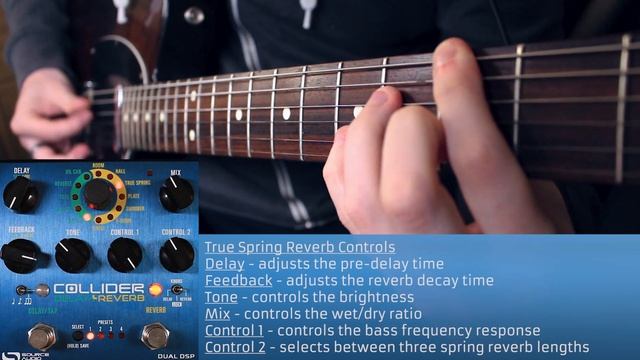Source Audio - Collider Delay+Reverb - True Spring Reverb Demo смотреть онлайн