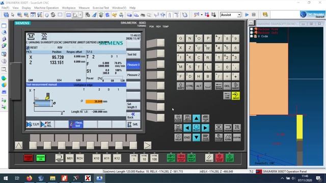 #3 Swansoft Simulation CNC Turning Tutorial - Sinumerik 808D - BBPPMPV BOE Malang 2020 смотреть онлайн