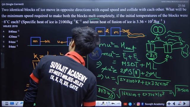 L9 Part2 Center of Mass Momentum and Collision WBJEE PYQ Solution in Hindi | WBJEE 2024 Exam #wbjee смотреть онлайн