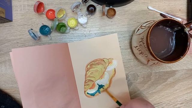 🥐 how to draw a croissant illustration, croissant with eggs drawing смотреть онлайн