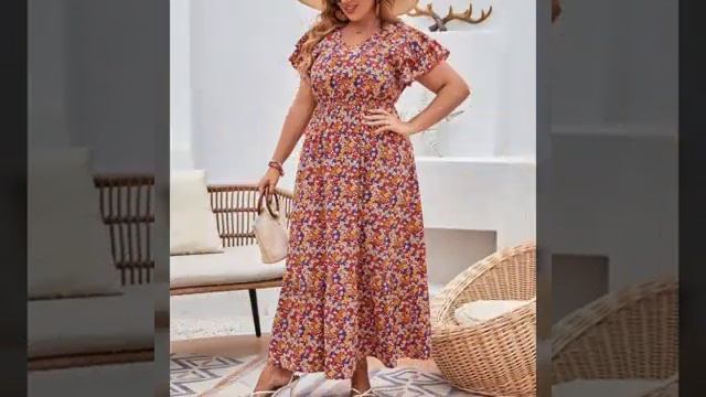 Latest Casual Wear Floral Print A-Line Summer Long Maxi Dresses Style 2024 смотреть онлайн