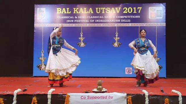 Kriti Chawla & Aadya Mishra- kathak duet for Bal Kala Utsav 2017 смотреть онлайн