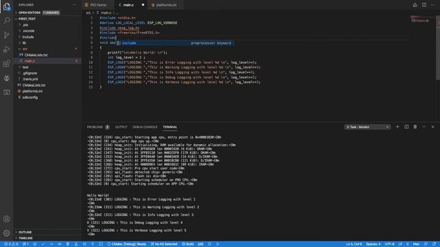 ESP32 IDF 01-Install Platformio, Logging, delays & blink LED смотреть онлайн