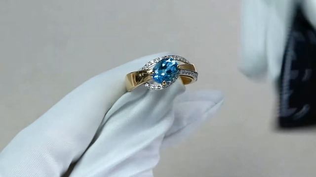 Золотое кольцо Александра с топазом и фианитом кл2966-78ск смотреть онлайн