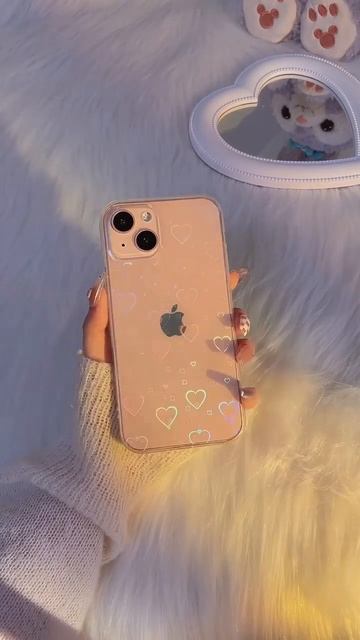Holographic Transparent Rainbow Gradient Laser Hearts Case 6 смотреть онлайн