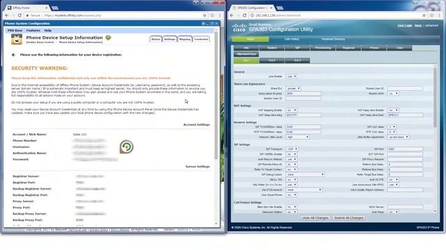 Offisky | Setup Cisco SPA303 With Device Account
