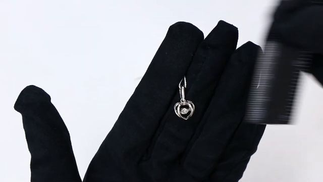 Подвеска из белого золота ТД Эстет с танцующим фианитом 01П127964 смотреть онлайн