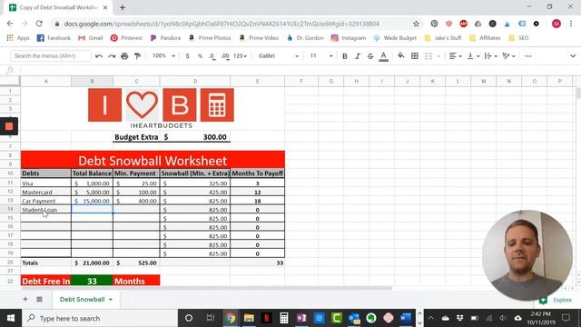 Simple Debt Snowball Spreadsheet (Mobile Friendly) смотреть онлайн