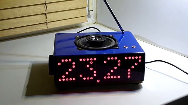 LED matrix clock with FM radio смотреть онлайн