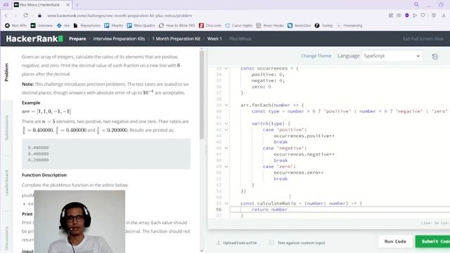 Solving Plus Minus HackerRank Interview Problem смотреть онлайн