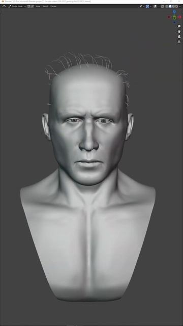 Сделал Гослинга, почти. #shorts #blender3d #blender3dsculpt #скульптуры смотреть онлайн