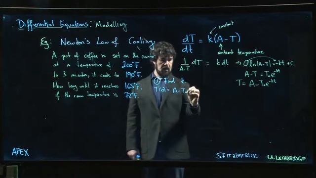 Differential Equations: Modelling - 02. Newton's Law of Cooling смотреть онлайн
