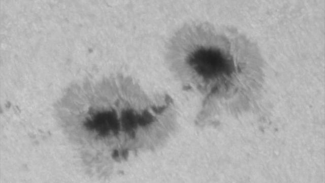 Sun with TEC 180: Big Sunspots in visible light смотреть онлайн