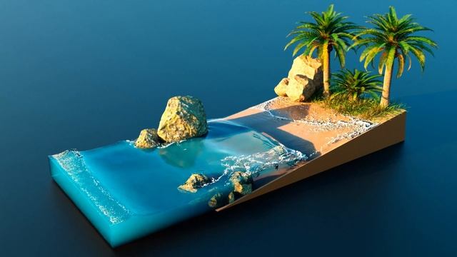 Beach in a blender | 3D | Flip Fluids смотреть онлайн