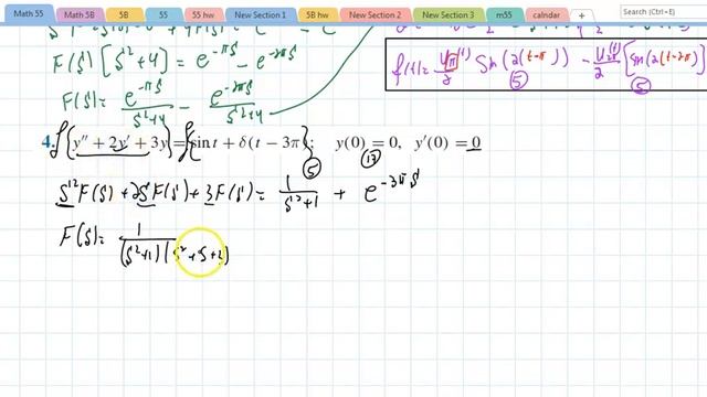 Math 55 Section 6.5(1) Impulse Function смотреть онлайн