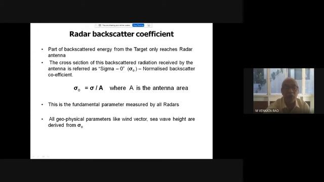 Microwave Remote Sensing - Dr.M Venkat Rao, ISRO смотреть онлайн