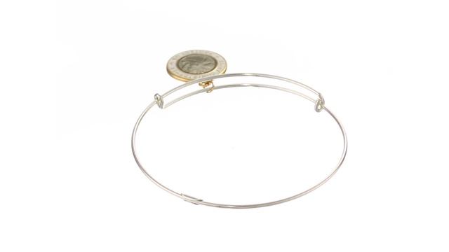 Alex and Ani - Precious White Saint Christopher Charm Bangle SKU:#8474547 смотреть онлайн