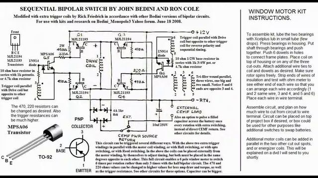 Бедини Джон - Sequential Bipolar Switch Circuit Bedini-Cole смотреть онлайн