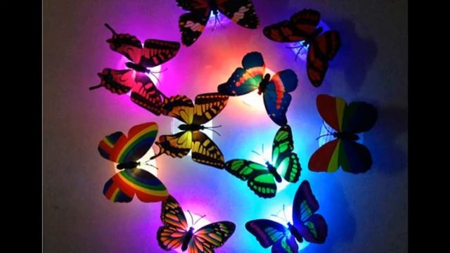 2018 home decor ;Butterfly Wall stickers 10Pcs LED 3D смотреть онлайн