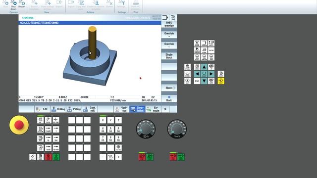 SinuTrain for SINUMERIK Operate Vertical milling machine 840D sl 4 7 SP6 2022 06 27 10 36 55 смотреть онлайн