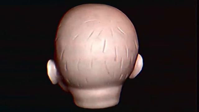 Poltergeist Doll Head Spinning Animation VHS Loop GIF (TV STATIC EYES) смотреть онлайн