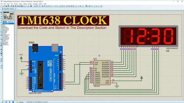 How to use TM1637 4 digit 7 segment LED Display with Arduino - Proteus 8 смотреть онлайн
